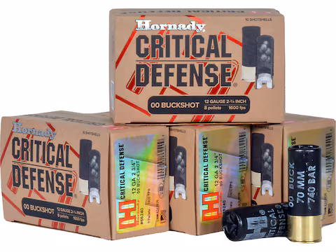 Hornady Critical Defense Ammo 12 Gauge 2-3/4 Inch Buckshot Shells