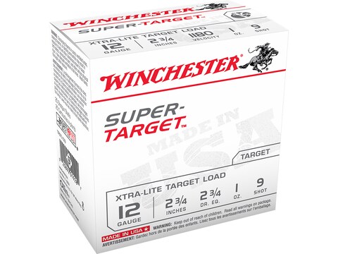 Winchester 12 Gauge Ammo Super Target Xtra-Lite 2-3/4 Inch 1 oz. 1180 FPS