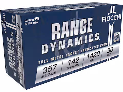 Fiocchi Range Dynamics 357 Magnum Ammo 142 Grain Full Metal Jacket