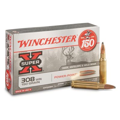 Winchester Super-X 308 Winchester Hunting Ammo 150 Grain Power-Point rifle ammunition