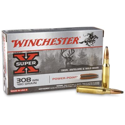 Winchester Super-X 308 Winchester Hunting Ammo 180 Grain Power-Point rifle ammunition