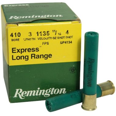 Remington Express Long Range Ammunition 410 Bore 3″ 11/16 oz #4 Shot 500 round