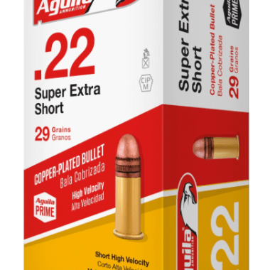 Aguila 22 Short Ammunition SuperExtra High Velocity 29 Grain – 500 Rounds