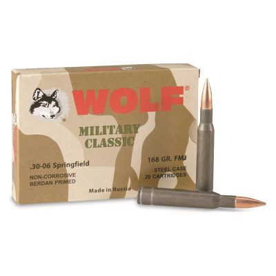 WPA Military Classic 30-06 Ammo 168 Grain FMJ Bulk Rifle Ammunition