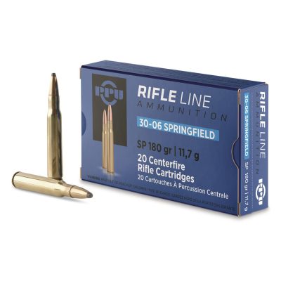 PPU 30-06 Springfield Ammo 180 Grain SP Soft Point Hunting Ammunition