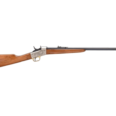 Pedersoli Mississippi Rifle .58 caliber percussion musket with 26-inch barrel, satin nickel furniture, and walnut stock