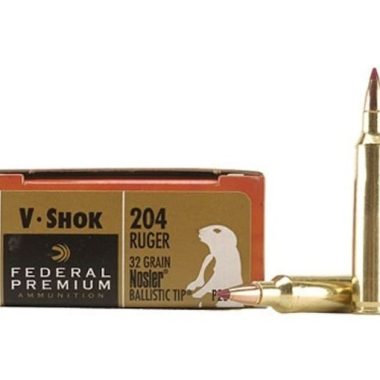 Federal Premium Varmint Ammunition 204 Ruger 32 Grain Nosler Ballistic Tip 500 rounds