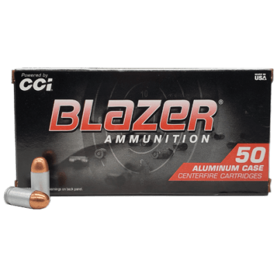 CCI Blazer Brass 380 ACP 95 grain FMJ reloadable brass-cased ammunition 500-round box