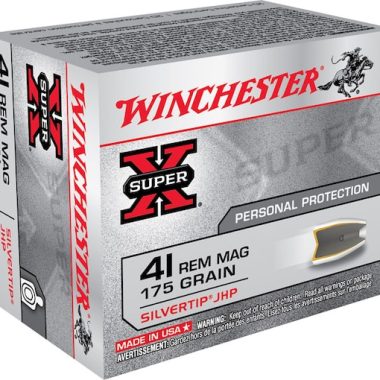 Winchester Super-X Ammunition 41 Remington Magnum 175 Grain Silvertip Hollow Point 500 rounds