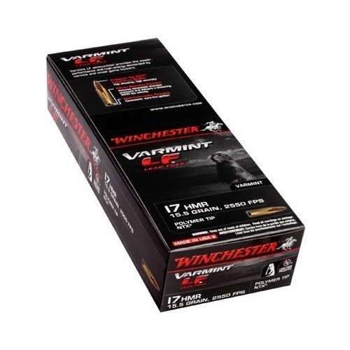 59000.jpg Winchester Varmint LF 17 HMR Ammo 15.5 Grain NTX Polymer Tip 50 Rounds