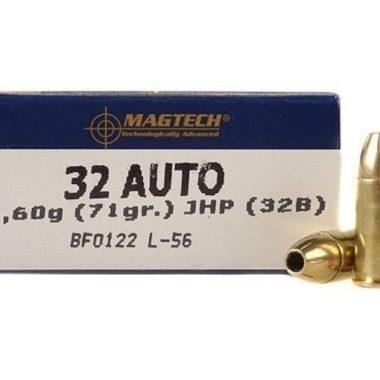 Magtech Ammunition 32 ACP 71 Grain Jacketed Hollow Point 500 rounds