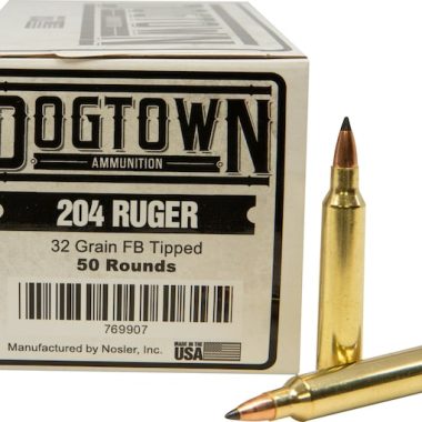 Dogtown Ammunition 204 Ruger 32 Grain Polymer Tip Flat Base 500 rounds