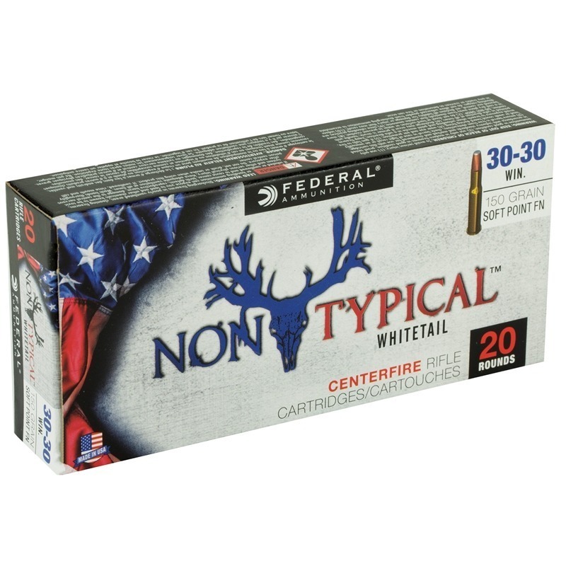 Federal Non-Typical .30-30 Winchester 150 Grain Soft Point Flat Nose Ammo – 500 Rounds