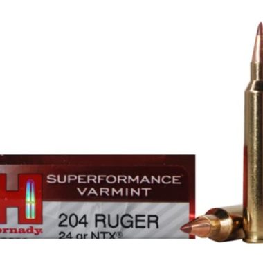 Hornady Superformance Varmint Ammunition 204 Ruger 24 Grain NTX Lead-Free 500 rounds