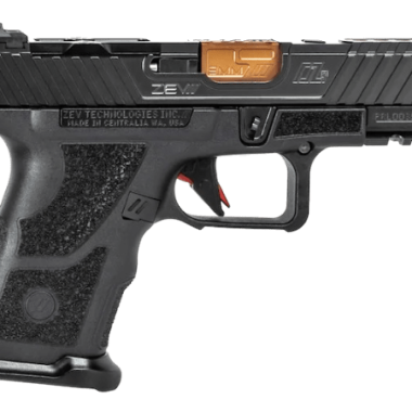 ZEV Technologies OZ-9C Hyper-Comp 9mm Semi-Automatic Pistol – 4" Bronze Barrel, Black Frame & Slide, 15+1 Rounds