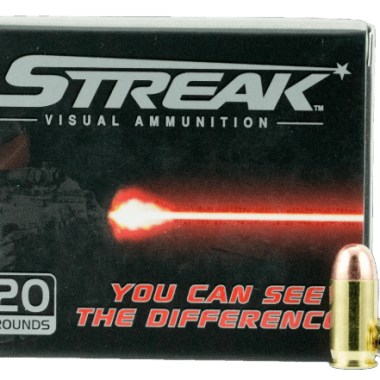 Ammo Inc Streak 380 Auto ammo 100 grain TMC non-incendiary visual ammunition, 20-round box