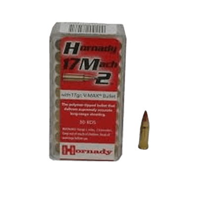 Hornady 17 HM2 ammo 17 grain V-MAX Varmint Express box