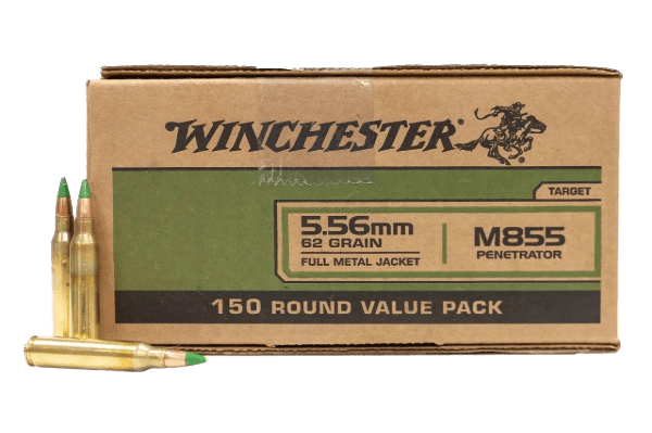 winchester-m855-ammo-556-nato-62-grain.jpg Winchester M855 ammo 5.56 NATO 62 grain green tip ammunition box