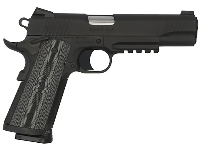 Colt.webp Colt 1911 Government 5 Inch Black Pistol with Picatinny Rail and Gray G10 Grips