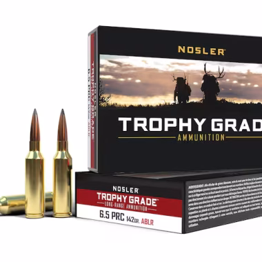 Nosler Trophy Grade 6.5 PRC Ammo 142 Grain Nosler AccuBond Long Range Bonded Polymer Tip Box of 20