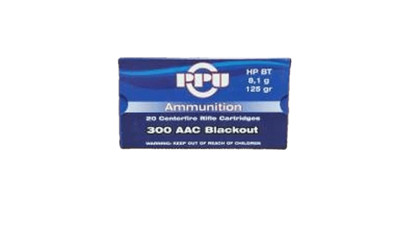 PPU Prvi Partizan 300 AAC Blackout 125 Grain FMJ Ammo