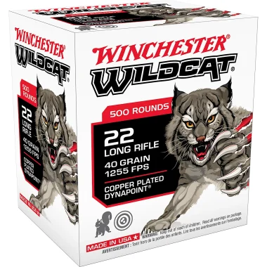 Winchester Wildcat 22 LR 40gr ammunition 500-round box