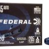 Federal Syntech Defense 45 ACP Ammo 205 Grain segmented hollow point ammunition
