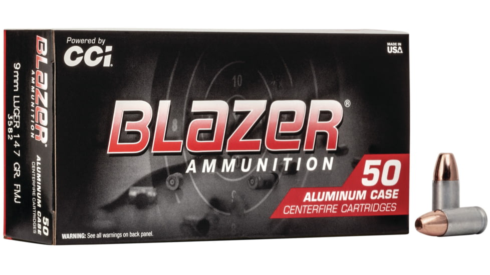 cci-blazer-aluminum-9mm-ammo-147-grain-fmj.jpg CCI Blazer Aluminum 9mm ammo 147 grain FMJ aluminum case range ammunition