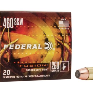 Federal Premium Centerfire Handgun Ammunition .460 S&W 260 grain Fusion Soft Point 500 rounds