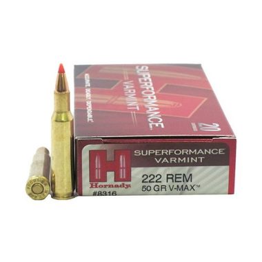 500 Rounds Of Hornady Superformance .222 Remington 50 Grain V-MAX
