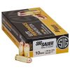 Sig Sauer 10mm ammo Elite Performance 180 grain FMJ brass cased ammunition