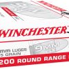 Winchester USA 9mm ammo 115 grain FMJ White Box handgun ammunition