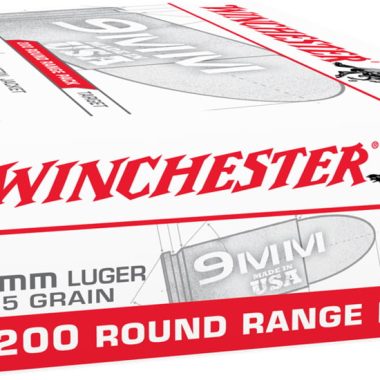 Winchester USA 9mm ammo 115 grain FMJ White Box handgun ammunition