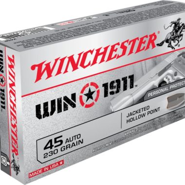 Winchester WIN1911 45 ACP Ammo 230 Grain Jacketed Hollow Point ammunition