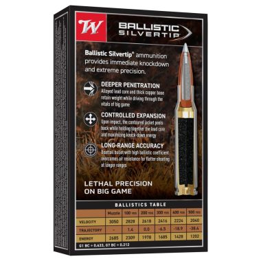 Winchester Ballistic Silvertip .270 Win 130 Grain Centerfire Rifle Ammo