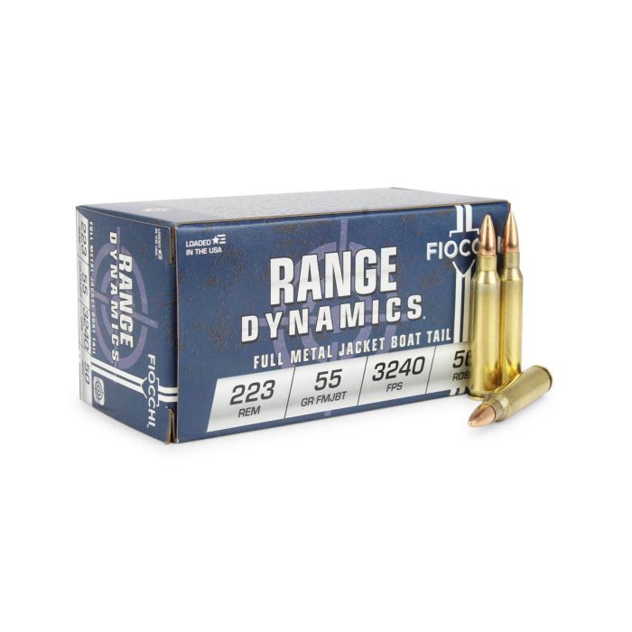 Fiocchi Range Dynamics .223 Rem 55 Grain FMJ-BT Ammo